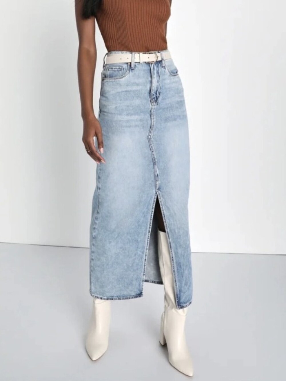 Blank NYC Women Blue Denim Skirt Size 29